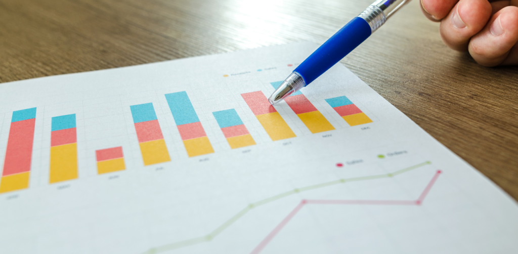 Business Analytics Graph on Paper