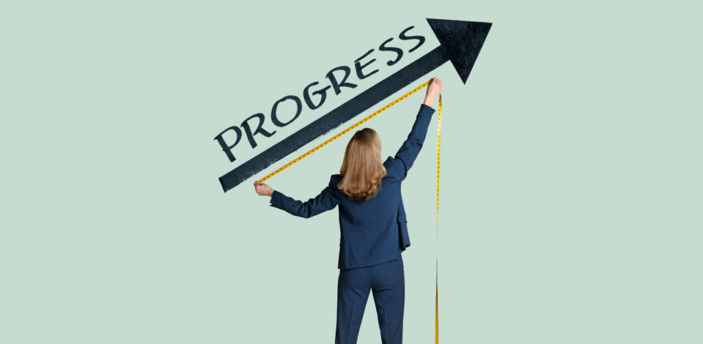 Woman Measuring Progress